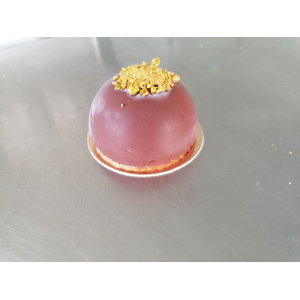 Dôme pistache/vanille/praliné