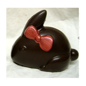 Petit lapin chocolat noir garni
