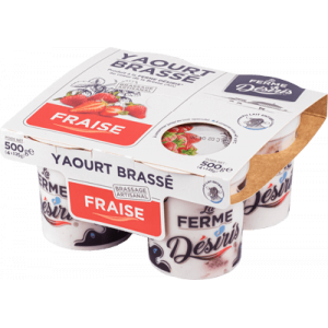 Yaourts brassés fraise