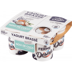Yaourts brassés noix de coco
