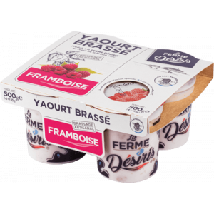 Yaourts brassés framboise