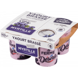 Yaourts brassés myrtille