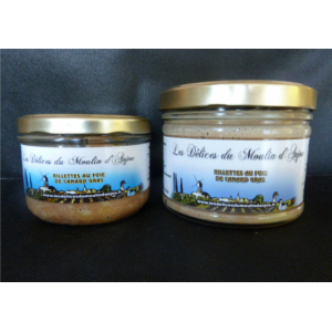Rillettes au foie de canard gras 180gr