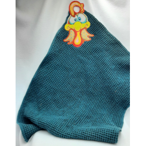 Torchon avec accroche brodée