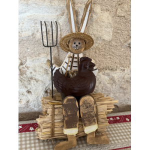 Petite poule chocolat noir garnie 50g