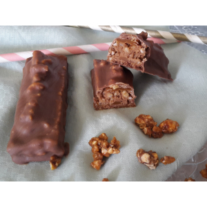 Barre chocolat caramel noisette