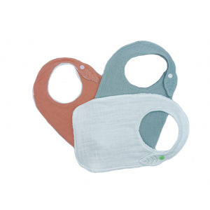 Bavoir bébé feuille