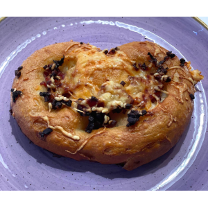 Bretzel gratinée lardons - sans oeuf