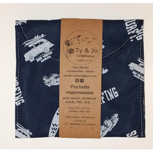 Pochette imperméable bio- surf bleu marine