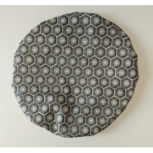 Couvre plats m - octo fleurs grises