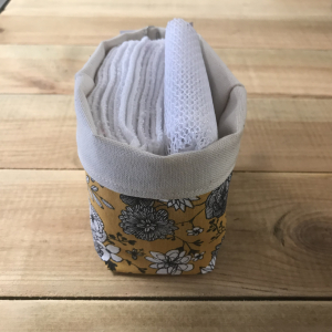 Panière + 14 lingettes moutarde