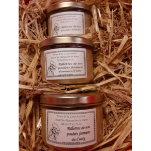 Rillettes poulet fermier curry