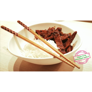 Lamelles de seitan façon caramel