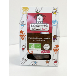 Etui 130g de noisettes chocolat au lait bio