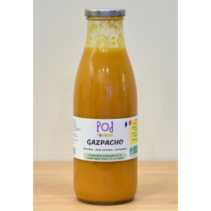 Gazpacho carottes pois chiches et coriandre