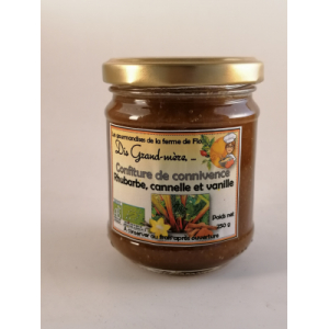 Confiture de rhubarbe, cannelle et vanille