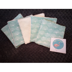 Lingettes lavables 'gingko'