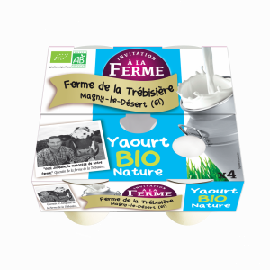 Yaourt étuvé nature fermier et bio 4x125g