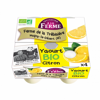 Yaourt étuvé citron fermier et bio 4x125g