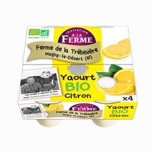 Yaourt étuvé citron fermier et bio 4x125g