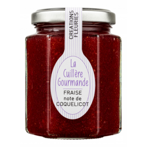Confiture fraise et sa note de coquelicot