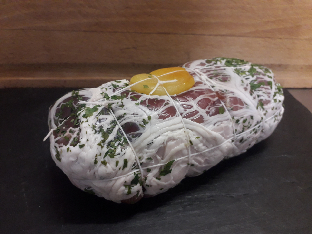 Cuisse de poulet farcie abricot - 0.7 kg - Earl Lisière Du Bois