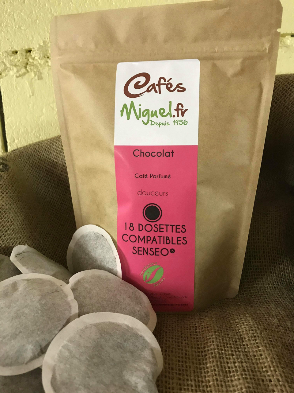 Café dosette senseo chocolat - 1 u - Cafés Miguel 