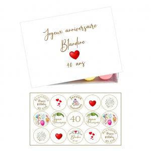 Coffret anniversaire x35 personnalisés