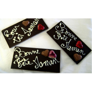Tablette bonne fête maman chocolat noir
