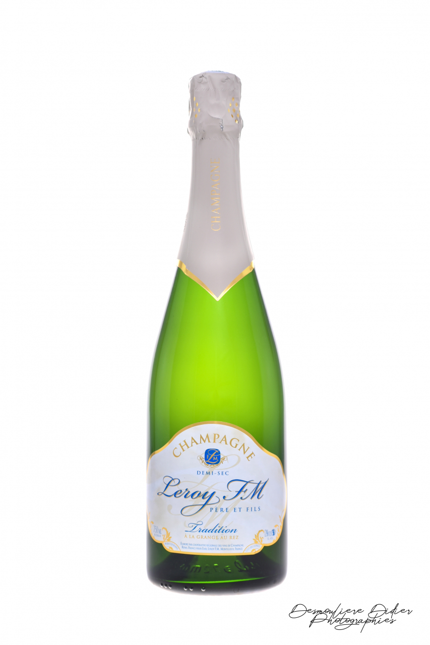 Champagne brut demi-sec - 0.75 L - Earl Leroy Fm - Locavor.fr