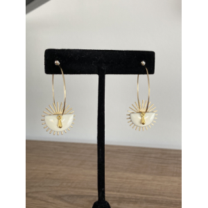 Créoles petit soleil blanc