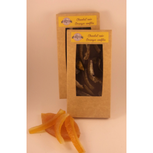 Tablette chocolat noir et orange confite