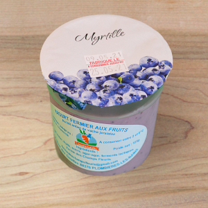1 yaourt brassé myrtille