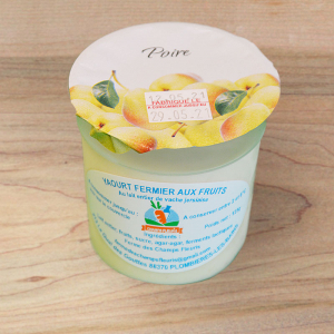 1 yaourt brassé poire