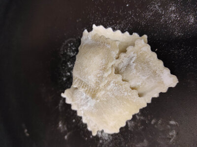 Ravioli gorgonzola pancetta
