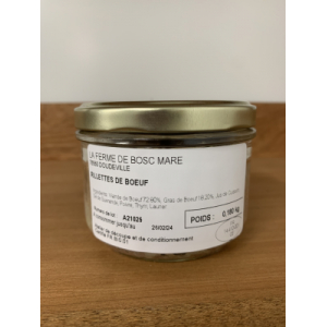 Rillettes de bœuf nature.