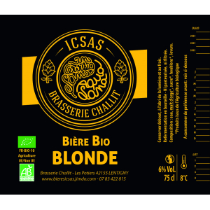 Bière bio blonde 75cl