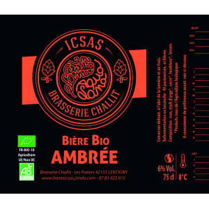 Bière bio ambrée 75cl