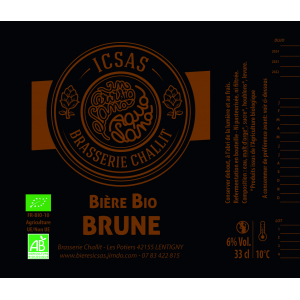 Bière bio brune 75cl