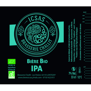 Bière bio ipa 75cl