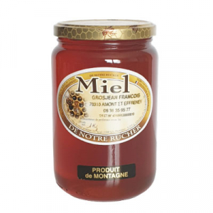 Miel de montagne, pot en verre