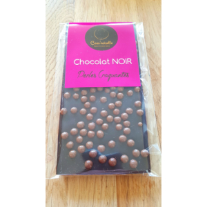 Tablette noir perles craquantes