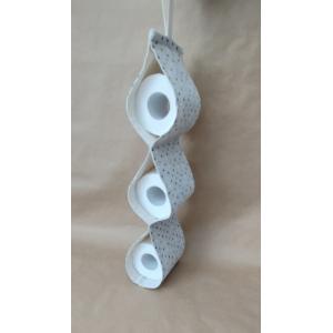 Porte rouleaux - gris / petits pois