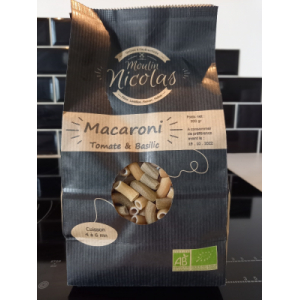 Pâtes blanches - macaroni tomate & basilic