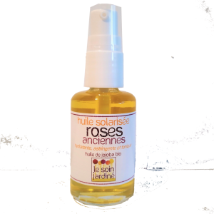 Huile solarisée de roses anciennes
