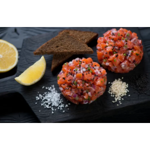 Tartare de saumon fume o'2 citrons