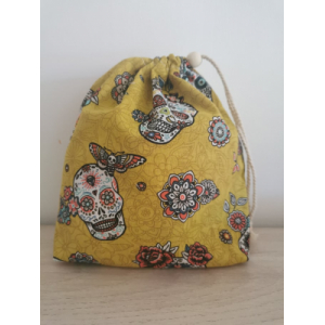 Sac à vrac s rose têtes de mort