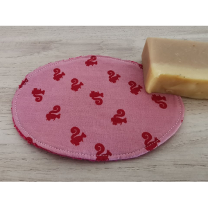 Porte savon rose écureuils