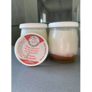 Yaourt de chèvre fraise/rubarbe