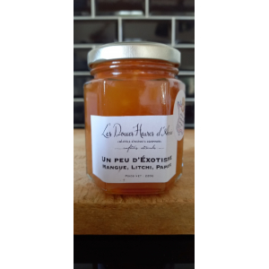 Confiture mangue, litchi, papaye
